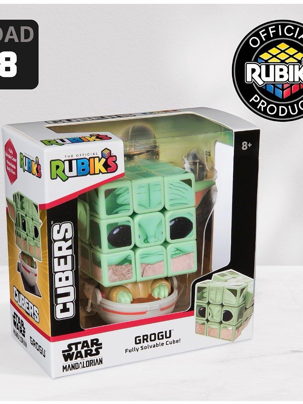 Rubik Cube - Rubiks Cubers Grogu - Puzzle Game for Adults and Children - Rubik